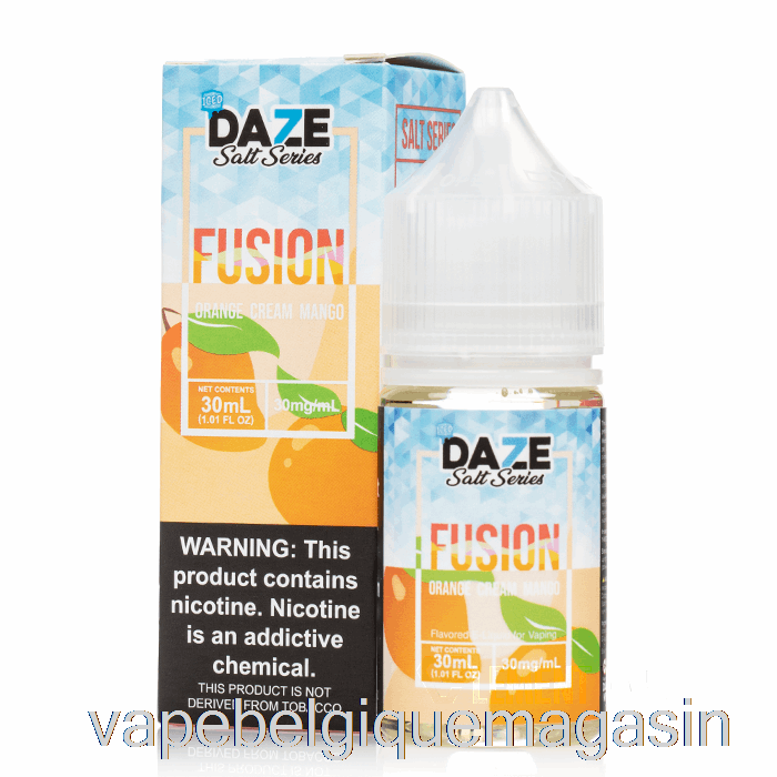 Vape Belgique Crème Glacée Orange Mangue - 7 Sels De Fusion Daze - 30ml 30mg